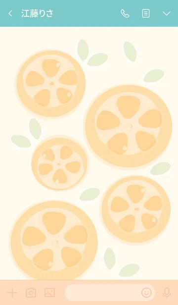 [LINE着せ替え] Sliced lemon theme 38の画像3