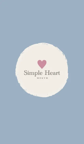 [LINE着せ替え] Simple Heart Blue -MEKYM- 10の画像1