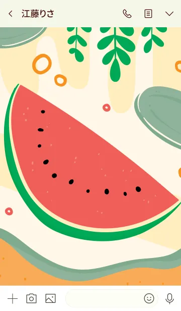 [LINE着せ替え] Abstrack Big Watermelonの画像3