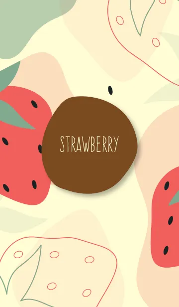 [LINE着せ替え] Abstrack Hand Drawn Strawberryの画像1