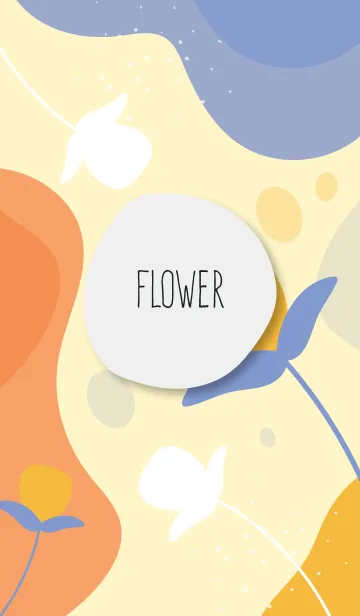 [LINE着せ替え] Abstrack Hand Drawn Flowerの画像1