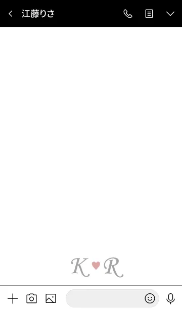 [LINE着せ替え] Initial K&R -LOVE- イニシャルの画像3