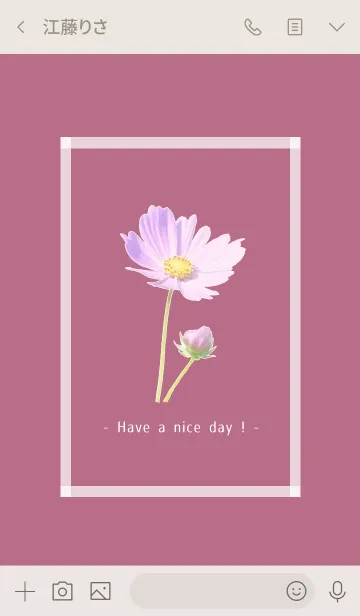 [LINE着せ替え] Pink Cosmos Theme -18-の画像3