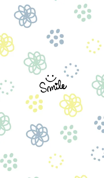 [LINE着せ替え] 手書き お花 時々水玉16の画像1