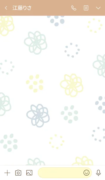 [LINE着せ替え] 手書き お花 時々水玉16の画像3