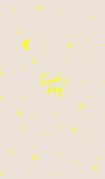 [LINE着せ替え] 夜星と月スマイル ベージュの画像1