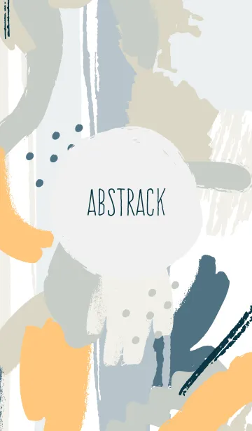 [LINE着せ替え] Abstrack Watercolor (Navy Blue)の画像1