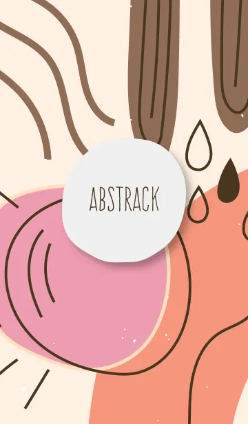 [LINE着せ替え] Sweet Brown Abstrack Hand Drawnの画像1