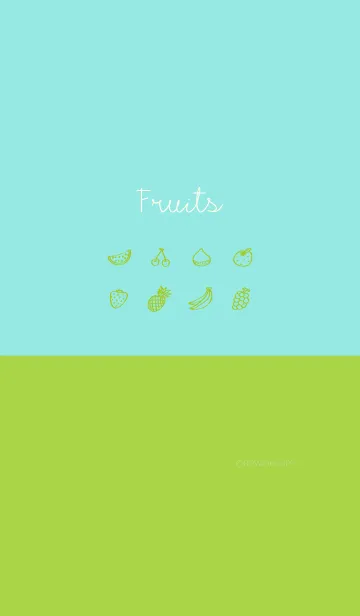 [LINE着せ替え] Fruits meadow greenの画像1