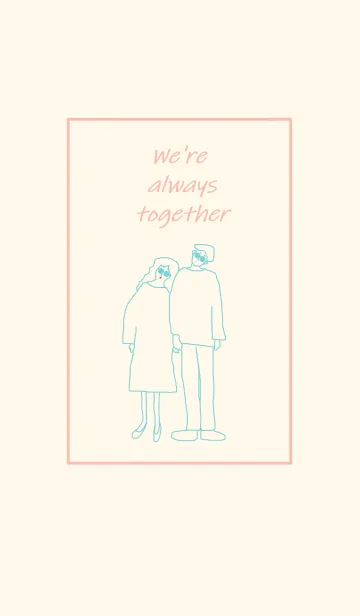 [LINE着せ替え] We're always together / mintgreen pinkの画像1