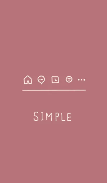 [LINE着せ替え] しんぷる / くすみぴんくの画像1