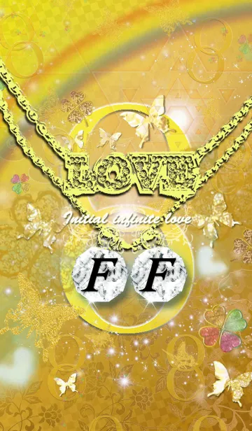 [LINE着せ替え] *F&F* イニシャル運気アップ！！無限ゴールドの画像1