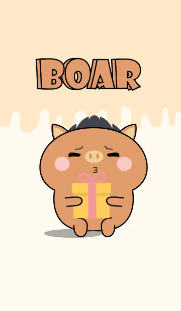 [LINE着せ替え] Simple Kawaii Boar Theme (jp)の画像1