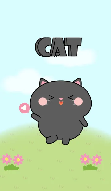 [LINE着せ替え] My Cute Black Cat Theme (jp)の画像1