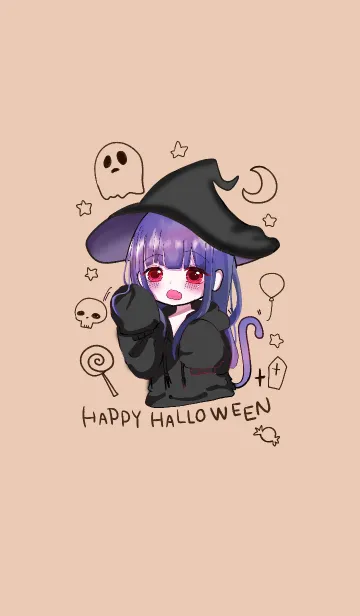 [LINE着せ替え] しんぷるかわいいハロウィンの画像1