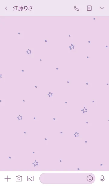 [LINE着せ替え] 夜星と月スマイル パープル2の画像3