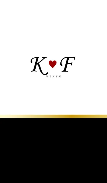 [LINE着せ替え] Initial K&F -LOVE- イニシャルの画像1