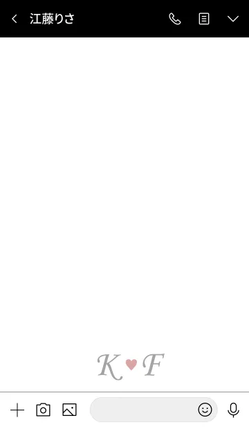 [LINE着せ替え] Initial K&F -LOVE- イニシャルの画像3