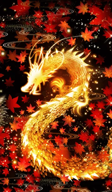 運気上昇☆幻想的な紅葉と龍の着せかえの着せ替えメイン画像