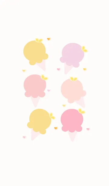 [LINE着せ替え] Cute ice-cream theme 71の画像1