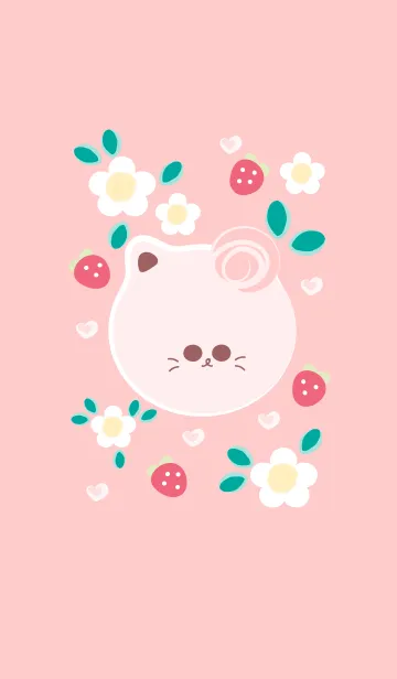 [LINE着せ替え] Cute cat theme 56 :)の画像1