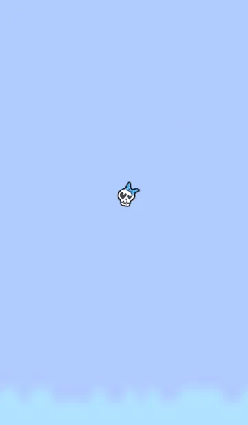 [LINE着せ替え] Simple Ribbon Skull 8の画像1