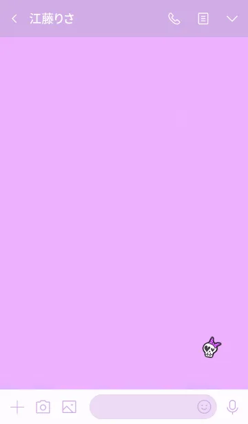 [LINE着せ替え] Simple Ribbon Skull 11の画像3