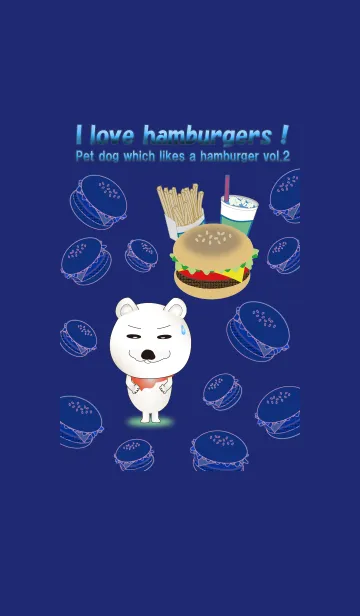 [LINE着せ替え] ハンバーガーが好きな愛犬 [着せかえ02]の画像1