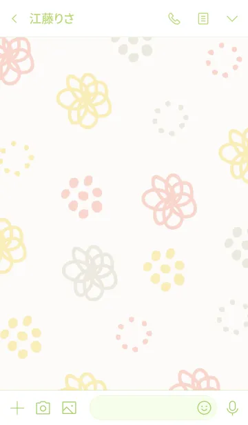 [LINE着せ替え] 手書き お花 時々水玉29の画像3