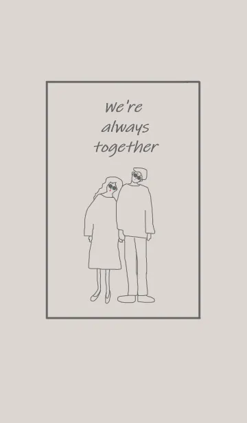 [LINE着せ替え] We're always together / grayの画像1