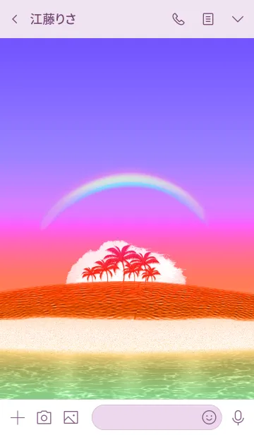 [LINE着せ替え] ハワイ＊ALOHA+49#夕暮れの画像3