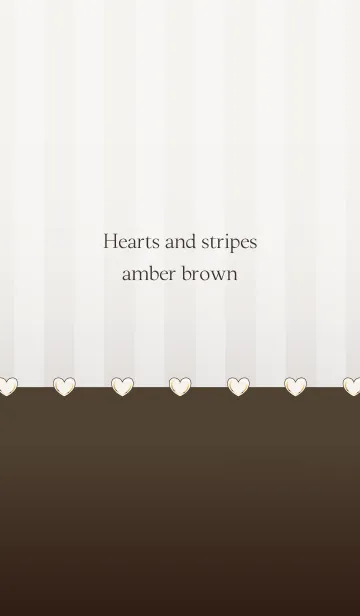 [LINE着せ替え] Hearts and stripes amber brownの画像1