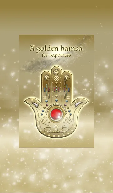 [LINE着せ替え] 幸せのお守り 黄金のハムサ 2の画像1