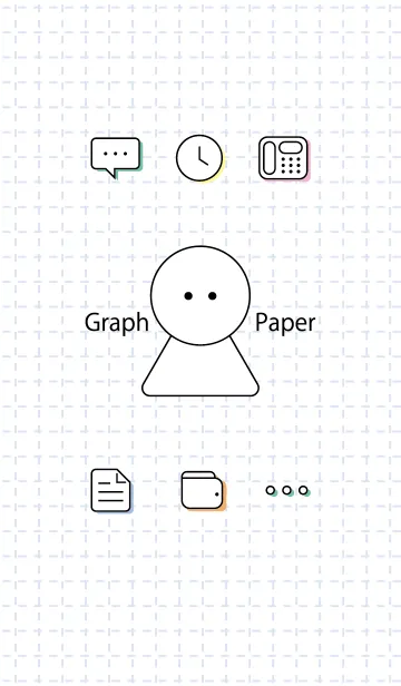 [LINE着せ替え] minimal Graph paperの画像1
