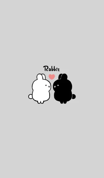 ◆仲良し白黒うさぎ◆のLINE着せ替え
