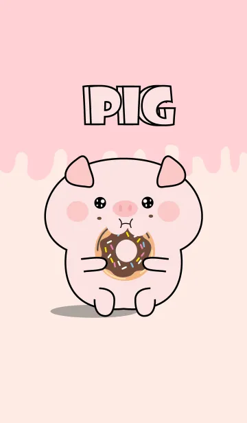 [LINE着せ替え] Simple Kawaii Pig Theme (jp)の画像1