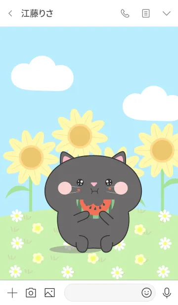 [LINE着せ替え] Happy Lovely Black Cat Theme (jp)の画像3
