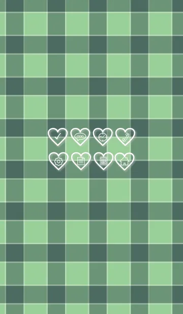 [LINE着せ替え] Simple check heart.の画像1