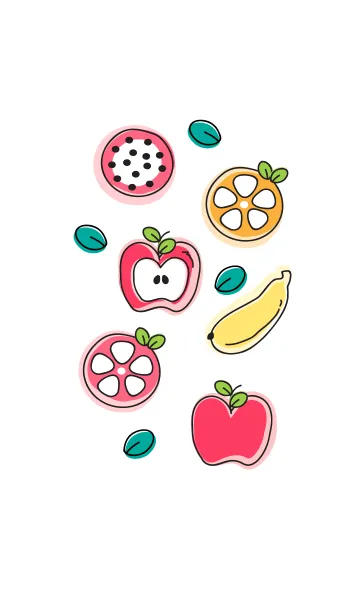 [LINE着せ替え] Cute fruits theme 7 :)の画像1