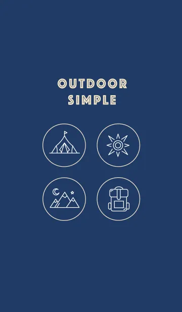 [LINE着せ替え] Outdoors simple_Navyの画像1