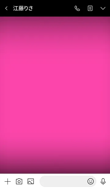 [LINE着せ替え] Fuschia Pink Button In Black V.2 (jp)の画像3