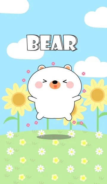 [LINE着せ替え] Happy Lovely White Bear Theme (jp)の画像1