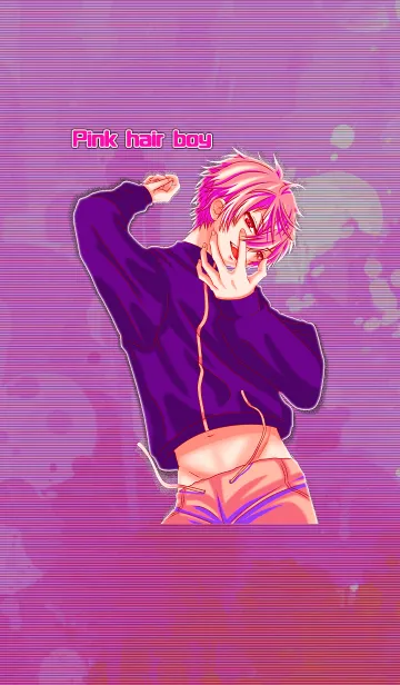 [LINE着せ替え] Pink hair boyの画像1