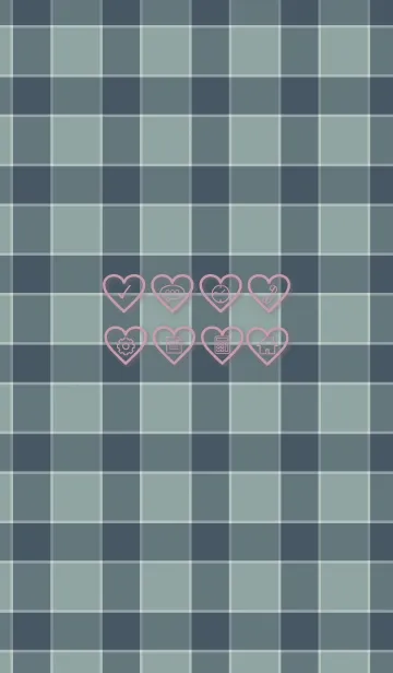 [LINE着せ替え] Simple check heart 3.の画像1