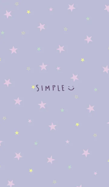 [LINE着せ替え] 星 パープル スマイル2の画像1