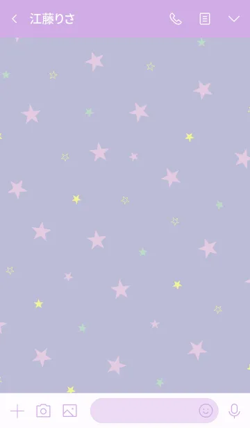 [LINE着せ替え] 星 パープル スマイル2の画像3