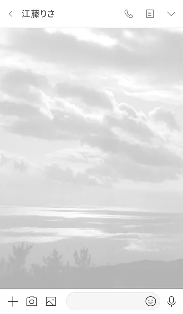 [LINE着せ替え] モノクロ写真 白 スマイル10の画像3