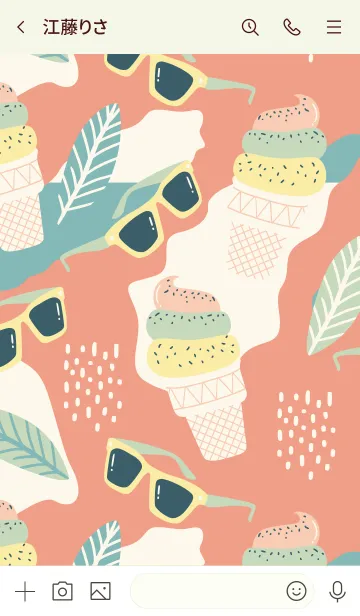 [LINE着せ替え] Abstract Summer Ice Cream Sunglassesの画像3