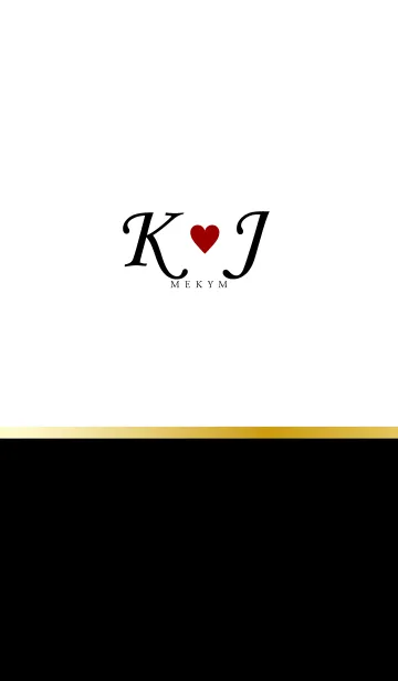 [LINE着せ替え] Initial K&J -LOVE- イニシャルの画像1