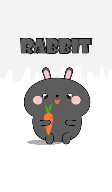 [LINE着せ替え] Simple Kawaii Black Rabbit Theme (jp)の画像1